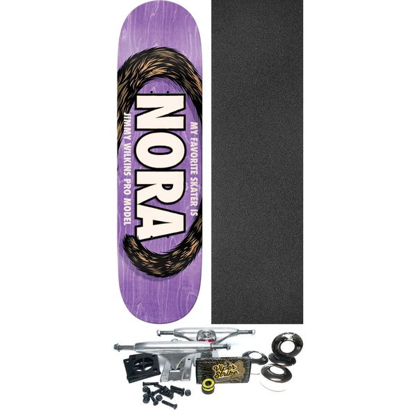 Real Skateboards Jimmy Wilkins My Favorite Skater Purple Skateboard Deck - 8.5" x 31.85" - Complete Skateboard Bundle